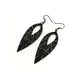 Nativas [36R] // Acrylic Earrings - Brushed Silver, Black