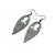Nativas [33] // Acrylic Earrings - Brushed Silver, Black