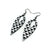 Nativas [30R] // Acrylic Earrings - Brushed Silver, Black