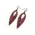 Nativas [04R] // Acrylic Earrings - Brushed Nickel, Burgundy