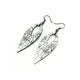 Nativas [36] // Acrylic Earrings - Brushed Silver, Black