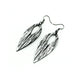 Nativas [23] // Acrylic Earrings - Brushed Silver, Black