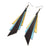 Aktivei Leather Earrings // Gold, Turquoise Pearl, Black
