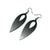 Nativas [09R] // Acrylic Earrings - Brushed Silver, Black
