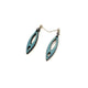 Dangle Stud Earrings [s2] // Leather - Turquoise