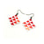 Concave Diamond [1] // Acrylic Earrings - Red Holograph, White