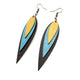Revelri Leather Earrings // Black, Turquoise Pearl, Gold
