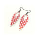 Nativas [26R] // Acrylic Earrings - Red Holograph, White