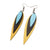Revelri Leather Earrings // Gold, Black, Turquoise Pearl