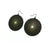 Large Circles 'Spirals (R)' // Acrylic Earrings - Brushed Gold, Black