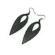 Nativas [16R] // Acrylic Earrings - Brushed Silver, Black