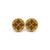 Circle Stud Earrings [Logo] // Wood  - Mahogany