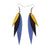 Achara Leather Earrings // Purple Pearl, Black, Gold