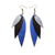 Revelri Leather Earrings // Purple Pearl, Black, Silver