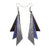 Aktivei Leather Earrings // Black, Purple Pearl, Silver