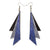 Aktivei Leather Earrings // Black, Silver, Purple Pearl