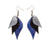Kaitana Leather Earrings // Purple Pearl, Black, Silver
