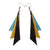 Aktivei Leather Earrings // Turquoise Pearl, Gold, Black