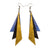Aktivei Leather Earrings // Purple Pearl, Black, Gold