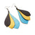 Kireina Leather Earrings // Gold, Turquoise Pearl, Black