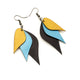 Kaitana Leather Earrings // Black, Turquoise Pearl, Gold
