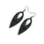 Nativas [14R] // Acrylic Earrings - Brushed Silver, Black