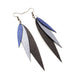Achara Leather Earrings // Black, Silver, Purple Pearl