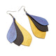 Kireina Leather Earrings // Gold, Black, Purple Pearl