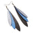 Hydraezen Leather Earrings // Black, Blue Pearl, Silver