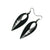 Nativas [08R] // Acrylic Earrings - Brushed Silver, Black