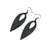 Nativas [16R] // Acrylic Earrings - Brushed Silver, Black
