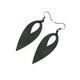 Nativas [16R] // Acrylic Earrings - Brushed Silver, Black