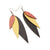 Revelri Leather Earrings // Black, Gold, Red