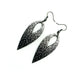 Nativas [02R] // Acrylic Earrings - Brushed Silver, Black