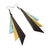 Aktivei Leather Earrings // Turquoise Pearl, Gold, Black