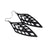 Arrowhead 02 [L] // Leather Earrings - Black - LIGHT RAZOR DESIGN STUDIO