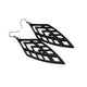 Arrowhead 02 [L] // Leather Earrings - Black - LIGHT RAZOR DESIGN STUDIO