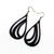 Drop 01 [L] // Leather Earrings - Black - LIGHT RAZOR DESIGN STUDIO