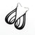 Drop 03 [L] // Leather Earrings - Black - LIGHT RAZOR DESIGN STUDIO