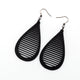 Drop 04 [L] // Leather Earrings - Black - LIGHT RAZOR DESIGN STUDIO
