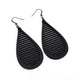 Drop 05 [L] // Leather Earrings - Black - LIGHT RAZOR DESIGN STUDIO