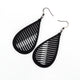 Drop 06 [L] // Leather Earrings - Black - LIGHT RAZOR DESIGN STUDIO