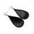 Drop 08 [L] // Leather Earrings - Black - LIGHT RAZOR DESIGN STUDIO
