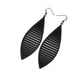 Terrabyte v.11_2 // Leather Earrings - Black - LIGHT RAZOR DESIGN STUDIO