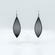 Terrabyte v.11_3 // Leather Earrings - Black - LIGHT RAZOR DESIGN STUDIO