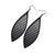 Terrabyte v.11_4 // Leather Earrings - Black - LIGHT RAZOR DESIGN STUDIO