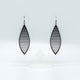 Terrabyte v.11_5 // Leather Earrings - Black - LIGHT RAZOR DESIGN STUDIO