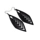 Terrabyte v.18 // Leather Earrings - Black - LIGHT RAZOR DESIGN STUDIO